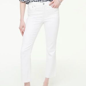 Banana republic white cut-off flared jeans